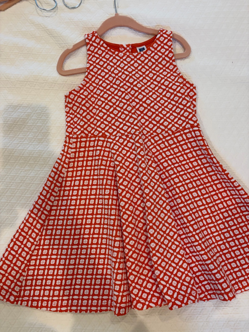 Janie and Jack Red and White Circle-Print Skater Skirt